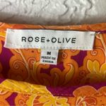 Rose + Olive  | Floral Boho Tunic Tropical Blouse Size M Photo 2