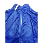 ASOS  Royal Blue Velvet Long Sleeve Cut Out Long Blouse Size 4‎ NWT Photo 5