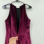 Commense Velvet Zipper Slim Tank Dress Burgundy Halter Mini . Size Small Red Photo 5