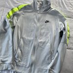 Nike  Full Zip Grey‎ Reflective Sleeve Lightweight Jacket Activewear Athletic Photo 0