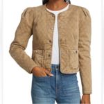 Veronica Beard Camilla Quilted Jacket in Tan Sierra Size Medium Photo 0