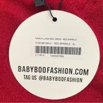 Babyboo  Allissa Mini Halter Dress in Red Sparkle Size XL Photo 5