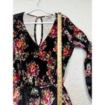 Show Me Your Mumu Show Me Your MUMU Black Velvet Floral Kelsey Romper Size Medium Photo 6