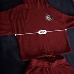 No Boundaries  Juniors Teddy Lounge Set size medium 7-9 sweater shorts burgundy Photo 10