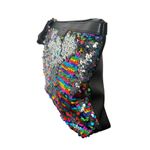 Victoria's Secret  Rainbow Sequin Makeup Bag Clutch Wristlet‎ Strap Zip Pouch Photo 4