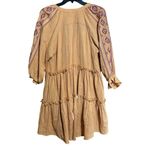 Anthropologie Code x Mode Anthro Midi Dress Small Multicolor Embroidered Boho Tiered Peasant Photo 5