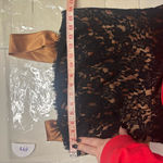 Dessy Collection Black Lace Cocktail Dress Size 10 Formal Dance Party Prom Hoco Photo 5