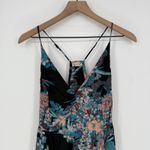 Free People  Intimately Black Floral Maxi Dress Spaghetti Strap V Neck S Photo 2