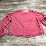 Xhilaration Xhileration Coral Balloon Arm Lace Trim Pullover; Large Women’s Photo 6