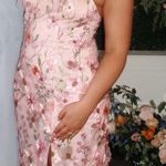 Lulus  3D Floral Pink Midi Dress Photo 2