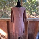 Stella Rosa Women's 100% Linen Brown Shift Dress Size S Photo 2