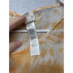 Chico's  Poncho Ruana L/XL Orange Tie Dye Lightweight 100% Linen Boho Photo 1