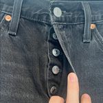 Levi's 501 Black Jean Shorts for Women size 28. Photo 5