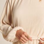 Abercrombie & Fitch Abercrombie Satin Plisse dress in Cream! Photo 1