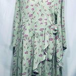 ASOS Unique21 Casual Floral Green Wrap Dress Photo 4