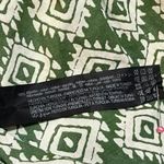 ZARA Oversized Cadie Geometric Print Tiered Pleated Mini Dress Tie XS Green Photo 10