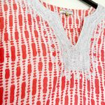 Roberta Roller Rabbit  Coral Print Embellished Tunic Medium Photo 2