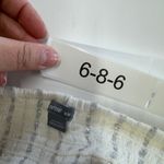 Aerie  Top Womens Medium White Silver Striped‎ Strapless Cropped Boho Photo 2