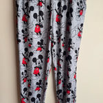 Disney Mickey Mouse Jogger Pajama Pants Size Small Black and Red Photo 0