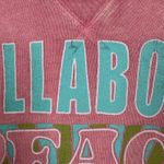 Billabong  Pink Peace Love Graphic Sweatshirt Distressed Women's Size L Photo 5