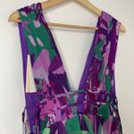 Roccoco Sand Aerin Pleated Cutout Chiffon Mini Dress Womens Medium Purple Photo 11