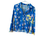 UGG  Blue Floral Seahorse Pajama Set Women's Size Small Photo 2