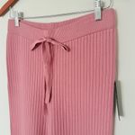 Lulus Snuggly Style Mauve Pink Ribbed Knit Wide-Leg Pants High Waist Sz M Photo 3