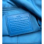 Coach  Blue Nylon Tote Bag Handbag Purse Satchel with Leather Straps & Accents Photo 8