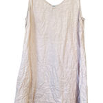 margaret o'leary  Linen Shift Dress Pale Pink Size Medium Mini Photo 0