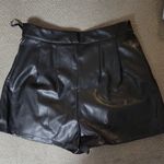 Missguided Black Leather Look Skorts Size 4 Photo 1
