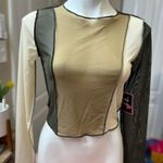 Long sleeve mesh shirt Brown Size L Photo 0