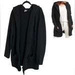ZARA Women's Black Hooded cardigan size X-Large Photo 9