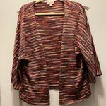 Choices 3/4 length sleeve kimono cardigan sweater XL Festive Fall Metallic Brown Photo 0