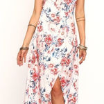 ✨Flower Print Cross Wrap Asymmetric Cami Dress ✨ White Photo 0
