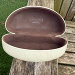 Coach Signature Monogram OFF WHITE Hard Clamshell‎ Eye Glass Sunglasses Case Photo 2