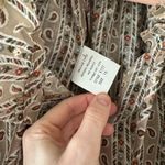 Vintage | Mary Jane Puff Sleeve Tunic Ditsy Floral Paisley | XL Brown Photo 3