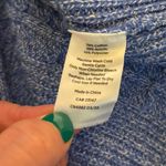 Talbots Cable Knit Cardigan Sweater Tipped Long Line Womens XL Blue White Photo 6