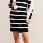 Vineyard Vines NWT Women's Roll Neck Stripe Sweater Dress Size L Merino Wool Photo 0