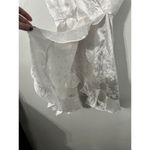 Altar'd State  White Floral Satin Layered Mini Dress Medium Photo 3