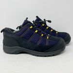 Lands' End  Blue Purple Suede Quilted Walking Hiking Sneakers Womens 9 Photo 3