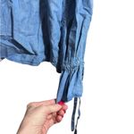 Banana Republic  Blue Chambry Top Open Sleeves 100% Lyocell Made in Portugal Sz S Photo 2