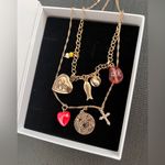 Free People  Gold Layered Charm Necklace Photo 4