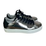 ALLSAINTS Shana Metallic Silver Low Top Shoes Trainers Sneaker Sz 8 (38) Lace Up Photo 13