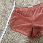 Hollister Women's Velvet Athletic Shorts in Dusty Rose Photo 3
