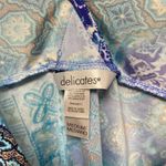 Delicates Blue Paisley Boho Top Vintage Y2K Babydoll Style V Neck Size M Photo 4