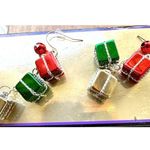 Christmas Gift Earrings Dangle Hooks New Festive Presents Holiday Party … Red Photo 10