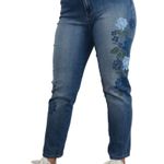 Style & Co 1990s Vintage . Skinny Straight Jeans with Boho Floral Pattern Photo 8