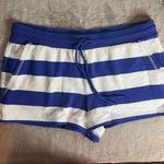 Vineyard Vines Women's Blue Striped Sweat Shorts Size M Elastic Waistban… Photo 0