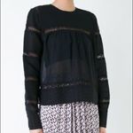 Isabel Marant  Etoile Rexton Blouse Crochet Lace Pintucked Pleated Top Size 38 Photo 0