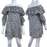 ZARA  dress black and white puffy off the shoulder size xs Photo 6